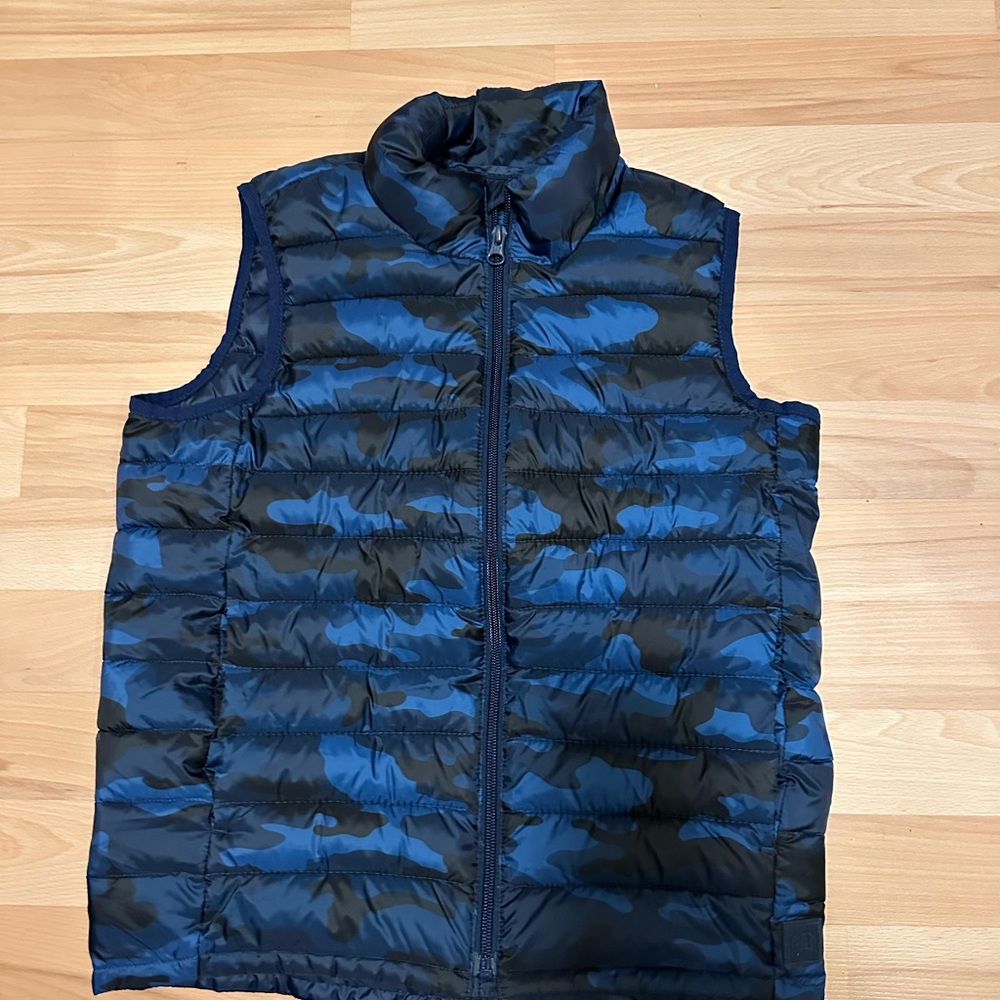 Gap Boys Blue & Black Camouflage Primaloft Vest